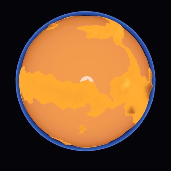 The planet at 30 million years: a molten world